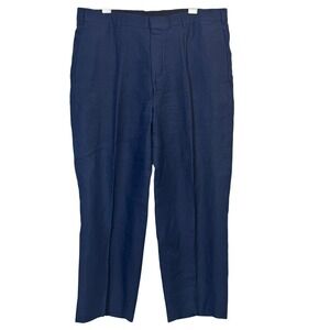 Ralph Lauren Purple Label Navy Blue 100% Linen Dress Pants Mens 36 *Please Read